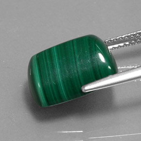 Malachite vert naturelle baguette, 10,50 ct, opaque