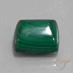 Malachite Vert moyen naturelle Baquette, 11.84 ct, Opaque