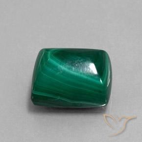 Malachite Vert moyen naturelle Baquette, 13.54 ct, Opaque