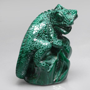 Malachite vert naturelle forme fantaisie, 343,30 ct, opaque