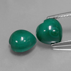 Achetez naturel ct Vert multicolore Malachite gems, Forme de coeur, En provenance Congo chez GemSelect. En stock, livraison internationale!