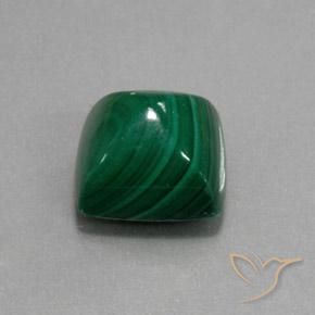 Malachite Vert pin naturelle Baquette, 11.53 ct, Opaque
