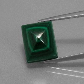 Malachite Vert multicolore naturelle Baquette, 8.63 ct, Opaque