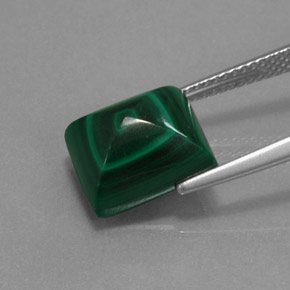 Malachite Vert multicolore naturelle Baquette, 8.63 ct, Opaque