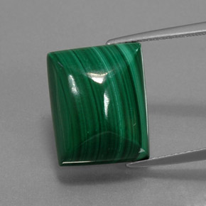 Malachite Vert multicolore naturelle Baquette, 19.65 ct, Opaque