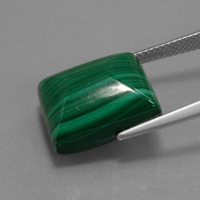 Malachite Vert multicolore naturelle Baquette, 19.65 ct, Opaque