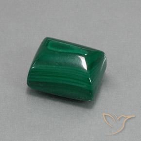 Malachite Vert naturelle Baquette, 15.53 ct, Opaque