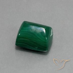 Malachite Vert naturelle Baquette, 13.94 ct, Opaque