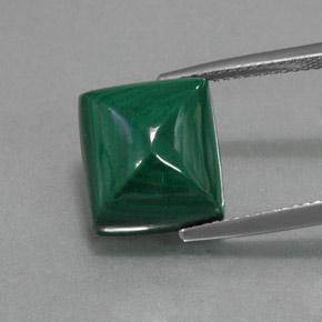 Malachite vert naturelle baguette, 12,79 ct, opaque