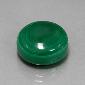 Malachite vert naturelle coupe roude, 15,99 ct, opaque