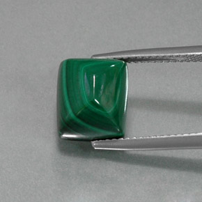 Malachite vert naturelle baguette, 9,05 ct, opaque