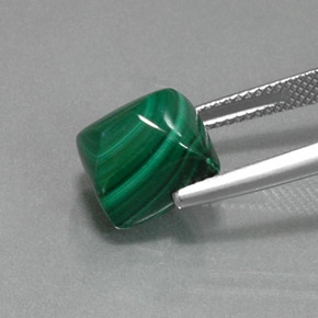 Malachite vert naturelle baguette, 9,05 ct, opaque