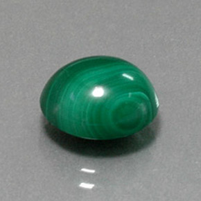Malachite Vert multicolore naturelle Coupe ovale, 6.91 ct, Opaque