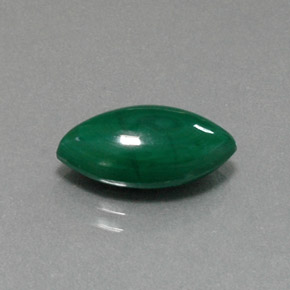 Malachite vert naturelle marquise, 6,74 ct, opaque
