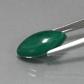 Malachite vert naturelle marquise, 6,74 ct, opaque