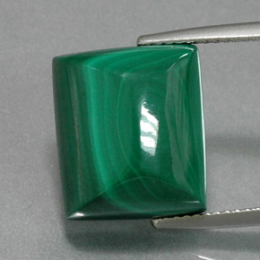 Malachite vert naturelle baguette, 21,25 ct, opaque
