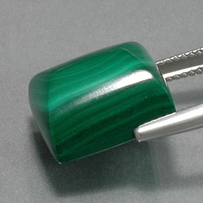 Malachite vert naturelle baguette, 21,25 ct, opaque