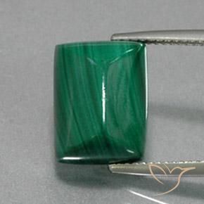 13.82ct Naturel Vert Malachite, Baquette, Opaque