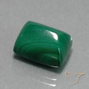 Malachite Vert naturelle Baquette, 13.82 ct, Opaque