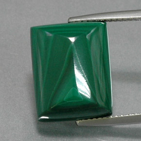 Malachite vert naturelle baguette, 19,81 ct, opaque