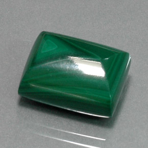 Malachite vert naturelle baguette, 19,81 ct, opaque