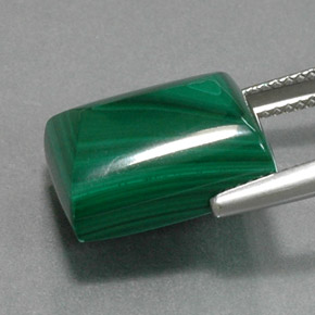 Malachite vert naturelle baguette, 19,81 ct, opaque
