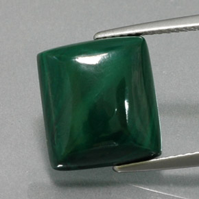 Malachite vert naturelle baguette, 11,12 ct, opaque