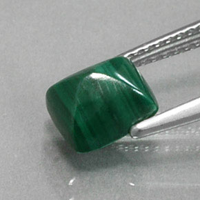 Malachite vert naturelle baguette, 2,17 ct, opaque