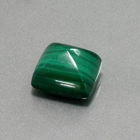 Malachite vert naturelle baguette, 7,56 ct, opaque