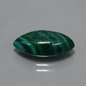 Malachite vert naturelle marquise, 5,63 ct, opaque