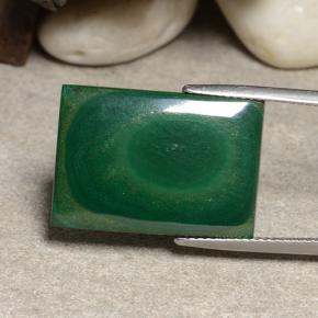 Malachite vert naturelle baguette, 17,71 ct, opaque