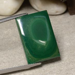 Malachite vert naturelle baguette, 17,71 ct, opaque