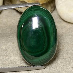 Malachite Vert multicolore naturelle Coupe ovale, 20.83 ct, Opaque
