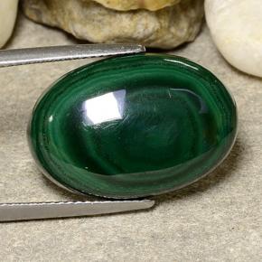 Malachite Vert multicolore naturelle Coupe ovale, 20.83 ct, Opaque