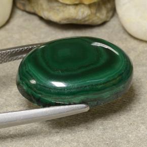Malachite Vert multicolore naturelle Coupe ovale, 20.83 ct, Opaque