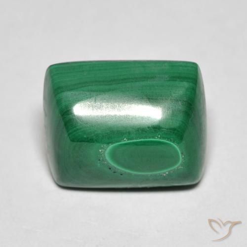 8.16ct Naturel Vert Malachite, Baquette, Opaque