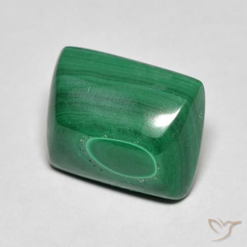 Malachite Vert naturelle Baquette, 8.16 ct, Opaque