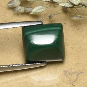 Malachite Vert naturelle Baquette, 8.74 ct, Opaque