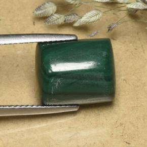 Malachite vert naturelle baguette, 12,75 ct, opaque