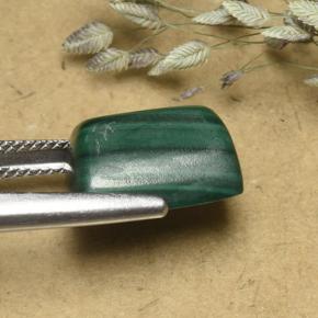 Malachite vert naturelle baguette, 12,75 ct, opaque