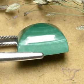 Malachite Vert naturelle Baquette, 16.70 ct, Opaque