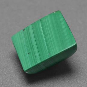Malachite vert naturelle carré, 4,58 ct, opaque