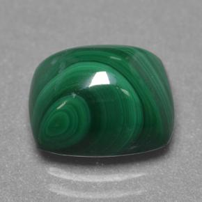 Malachite Vert multicolore naturelle Coupe coussin, 5.01 ct, Opaque