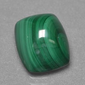 Malachite Vert multicolore naturelle Coupe coussin, 5.01 ct, Opaque