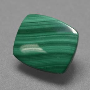 Malachite Vert multicolore naturelle Coupe coussin, 5.01 ct, Opaque