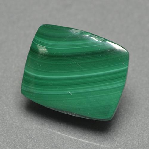 Malachite vert naturelle coupe coussin, 7,49 ct, opaque
