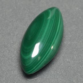 Malachite vert naturelle marquise, 2,85 ct, opaque