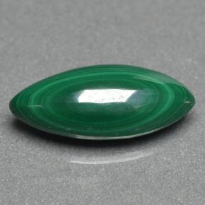 Malachite vert naturelle marquise, 2,85 ct, opaque