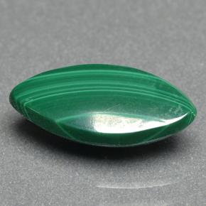 Malachite vert naturelle marquise, 2,85 ct, opaque