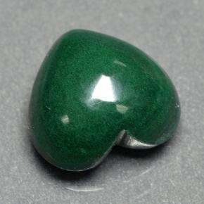 Malachite vert naturelle forme de coeur, 2,84 ct, opaque